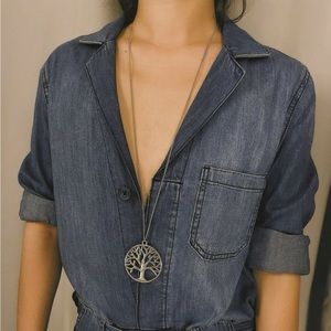 🎉 New Tree of Life Silver Plated Dangling Necklace